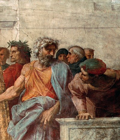Disputa, från Stanza della Segnatura, 1508-11 (detalj av 168791) av Raffaello Sanzio Raphael