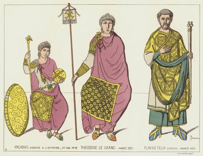 Arcadius och Theodosius av Raphael Jacquemin