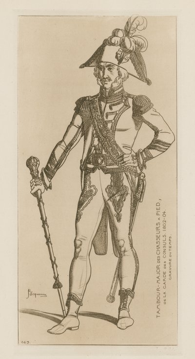 Trummajor av chassörer en pied av konsulgardet, 1802-04 av Raphael Jacquemin