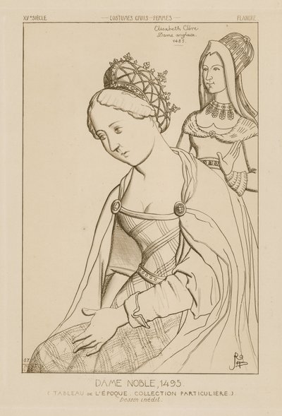 Elizabeth Clere, engelsk adelsdam, 1495 av Raphael Jacquemin