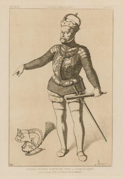 Ferdinand, ärkehertig av Österrike, bror till Karl V av Raphael Jacquemin