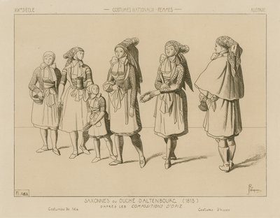 Tysk nationaldräkt - Hertigdömet Sachsen-Altenburg (1815) av Raphael Jacquemin