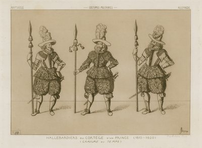Helleberdier av en furstes kortege, 1615-1620 av Raphael Jacquemin