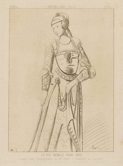 Adlig kvinna, 1500-1510 av Raphael Jacquemin