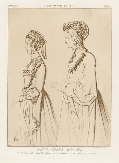 Adliga kvinnor, 1510-1520 av Raphael Jacquemin