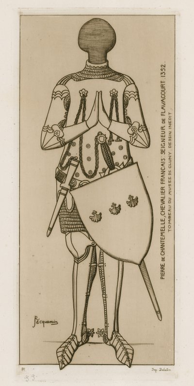 Pierre de Chantemelle, fransk riddare, Lord of Flavacourt, 1352. av Raphael Jacquemin