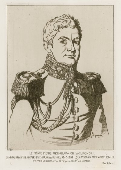 Prins Pierre Michailovitj Wolkonskij av Raphael Jacquemin