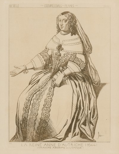 Drottning Anne av Österrike, 1644 av Raphael Jacquemin