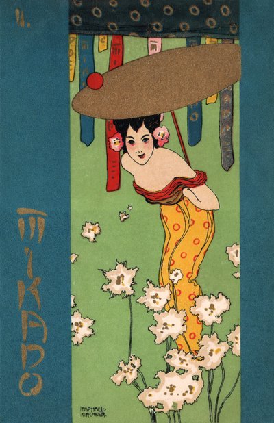 Geisha, ca 1900 (illustration) av Raphael Kirchner