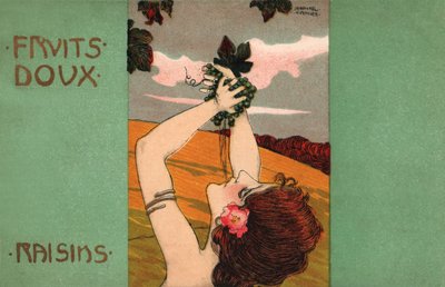 Vindruvor, ca 1900 (illustration) av Raphael Kirchner