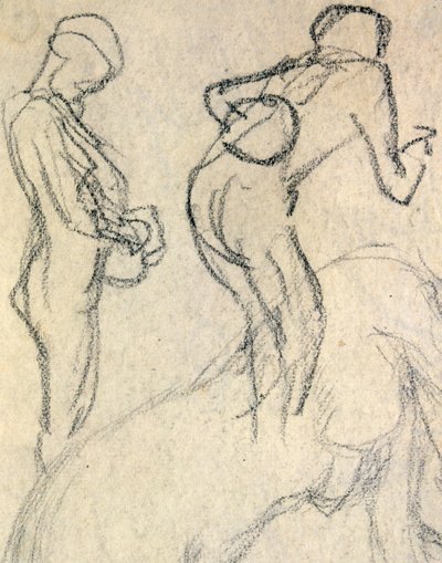 Nakenstudie, c. 1905 (ritning) av Raphael Kirchner