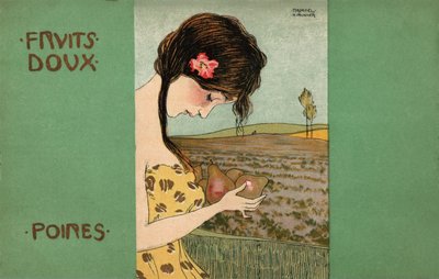 Päron, ca 1900 (illustration) av Raphael Kirchner