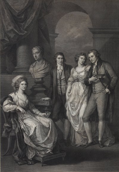 Familjeporträtt av Catherine Petrovna Baryatinskaya 1750-1811, född prinsessan av Holstein-Beck, 1793 av Raphael Morghen