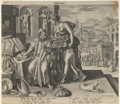 Honor, 1591 av Raphael Sadeler the Elder