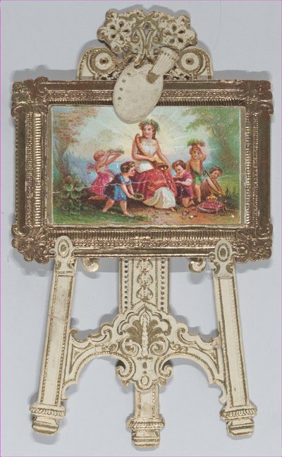Valentine - Stående staffli, kromolitografisk familj, 1873. av Raphael Tuck and Sons