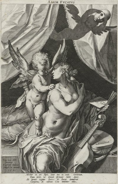 Allegori om bedräglig kärlek Amor Dvcatvs (titel på objekt) av Raphaël Sadeler (I)