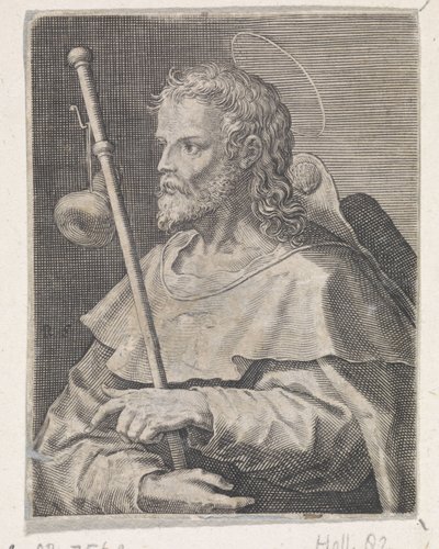 Aposteln Jakob den Större Kristus, Maria och de tolv apostlarna (serietitel) av Raphaël Sadeler (I)