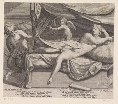 Jupiter en Antiope av Raphaël Sadeler (I)