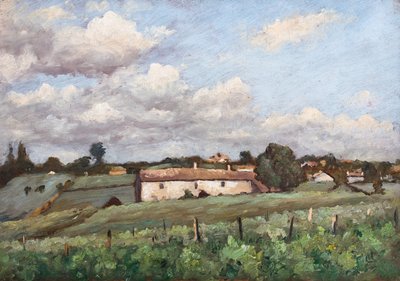 Vingårdar (Côtes de Bourg) i Bayon (olja på trä) av Raymond Bonnefon