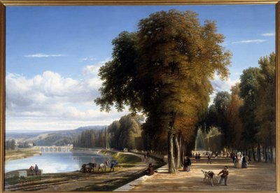 Gå till Saint Cloud Park Målning av Raymond Esbrat (1809-1856) 1850 Roanne. Musee Joseph Dechelette - Gå i parken Saint Cloud. Målning av Raymond Esbrat (1809-1856) av Raymond Esbrat