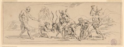 Bacchanalia med en get av Raymond Lafage