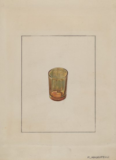 Bärnstensfärgat glas av Raymond Manupelli