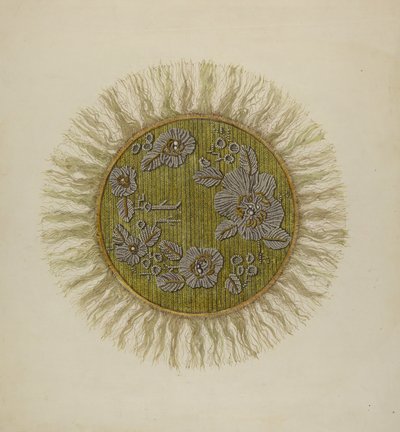 Lampmatta med pärlor, 1940. av Raymond Manupelli