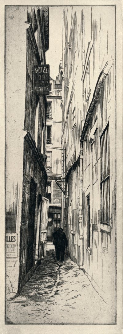 Rue du Chat Qui Peche, 1915 av Raymond Ray Jones
