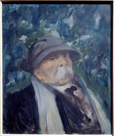 Porträtt av Georges Clemenceau (1841-1929) politiker. Målning av Raymond Woog (1875-1949), 1900-talet. Olja på trä. Mått: 0,45 x 0,38 m. Paris, Musée Carnavalet. Försiktig! Användning av detta verk kan vara föremål för en begäran om tillstånd från tredje p av Raymond Woog