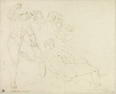 Skisser av sex klassiska figurer av Raymond de Lafage