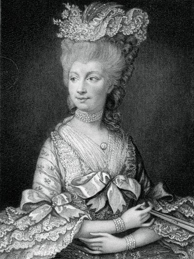 Drottning Charlotte, drottninggemål av George III, 1800-talet. av Read