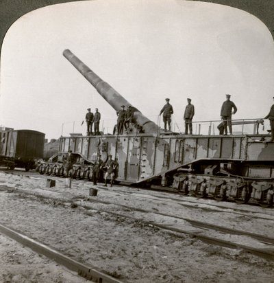 16 tums järnvägspistol som pulveriserade Hindenburglinjen, första världskriget, Frankrike, 1917-1918. av Realistic Travels Publishers