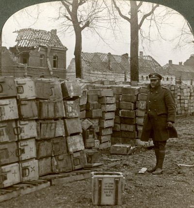 Övergiven tysk ammunition nära Cambrai, första världskriget, 1914-1918. av Realistic Travels Publishers