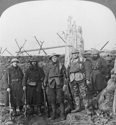Lewis maskingevärsskyttar, Hollebeke, Belgien, första världskriget, c1914-c1918. av Realistic Travels Publishers