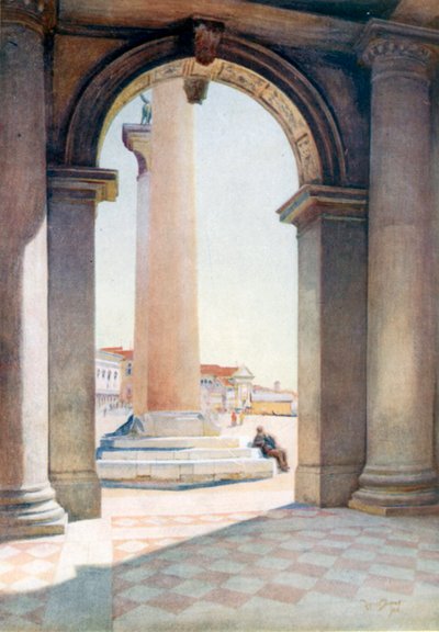 Riva Degli Schiavoni (färglitografi) av Reginald Barratt