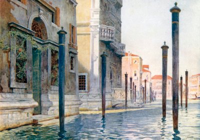 Utsikt över Canal Grande (färglitografi) av Reginald Barratt
