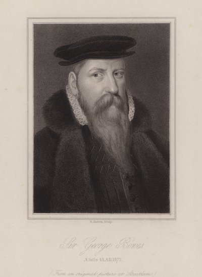 Sir George Bowes, engelsk soldat (gravyr) av Reginald Easton