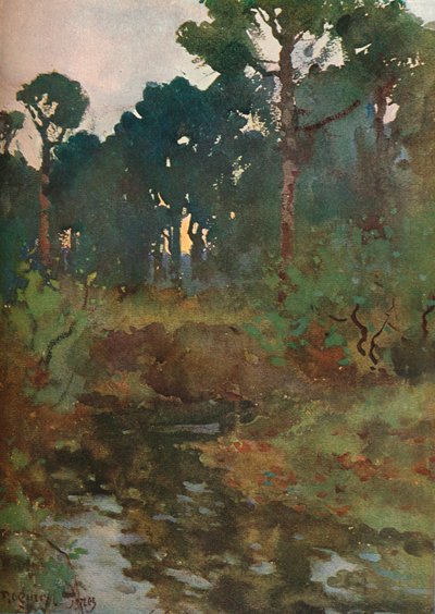 Dekorativ landskapsstudie, c1903 1903-1904 av Reginald Jones