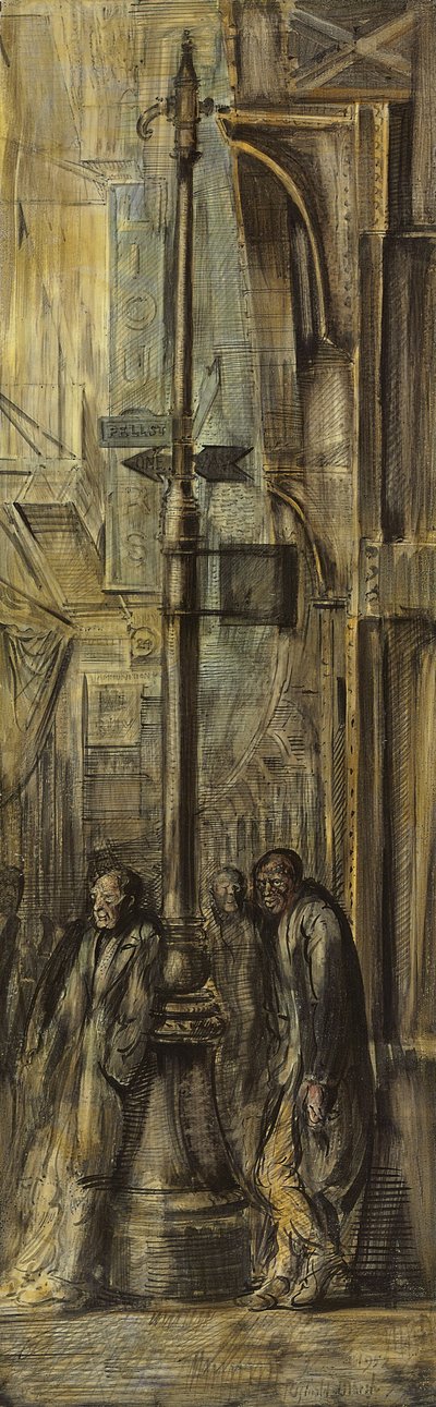 The Bowery vid Pell Street av Reginald Marsh