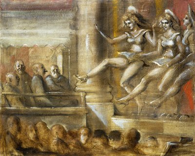Tre körflickor av Reginald Marsh