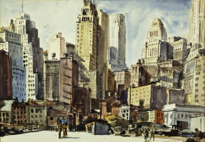Utsikt från Coenties Slip av Reginald Marsh