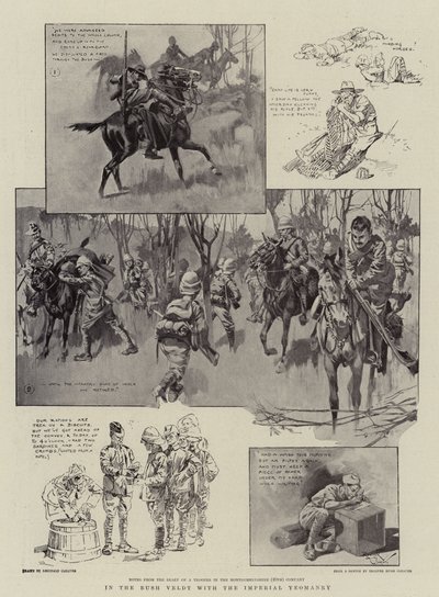 I Bush Veldt med Imperial Yeomanry (litografi) av Reginald Thomas Cleaver