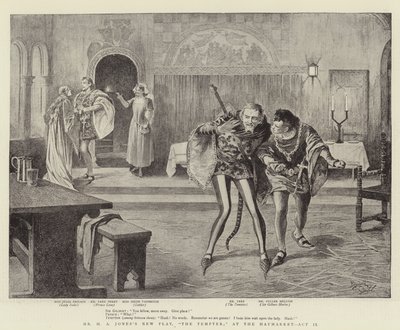 Mr H A Jones nya pjäs "The Tempter" på Haymarket, akt II (lito) av Reginald Thomas Cleaver