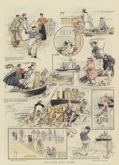 Vår lyckliga dags utflykt (chromolitho) av Reginald Thomas Cleaver