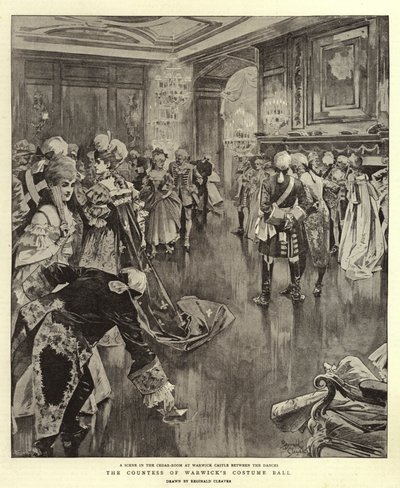 Grevinnan av Warwicks kostymbal (litografi) av Reginald Thomas Cleaver