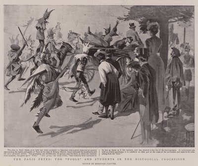 Parisfesterna, "dårarna" och studenterna i den historiska processionen (lito) av Reginald Thomas Cleaver