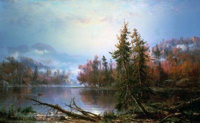 Höstlandskap, mitten av slutet av 1800-talet av Regis Francois Gignoux