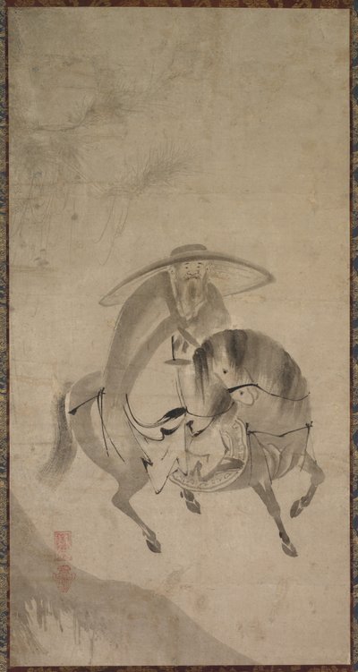 Su Dongpo Riding a Donkey, sent 1500-tal till tidigt 1600-tal. av Reietsu