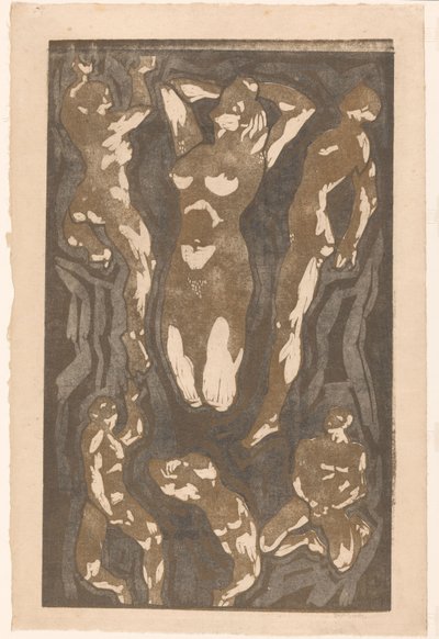 Komposition med sex människofigurer av Reijer Stolk (signed by artist)