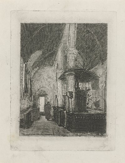 Kerkinterieur av Reinier Evert Johannes Roeterink